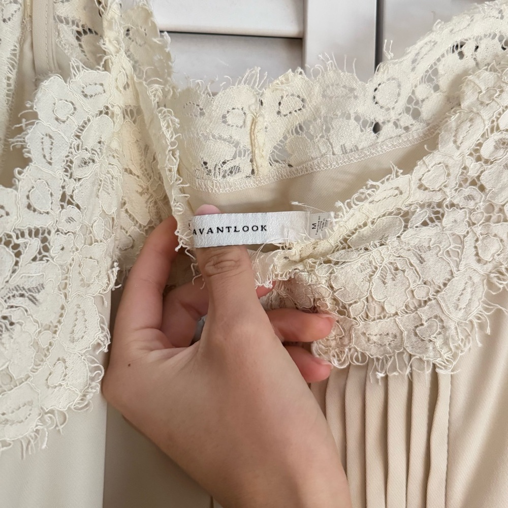 Ivory Lace Camisole Dress - Picture 8 of 16